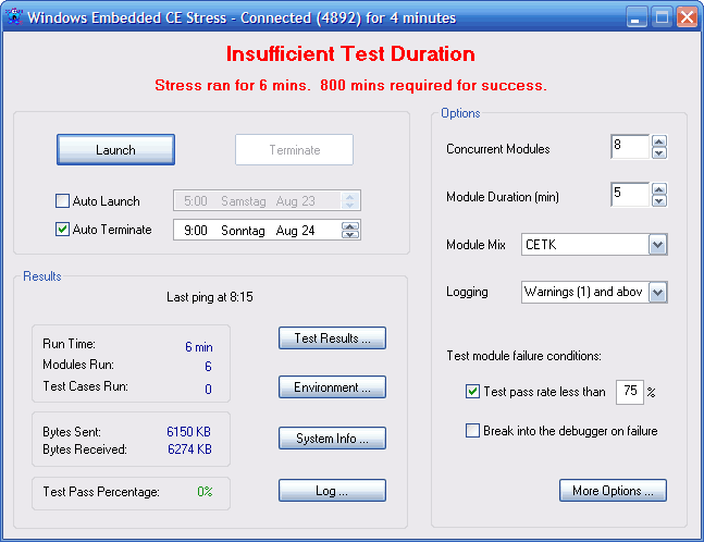 Windows Embedded CE Stress